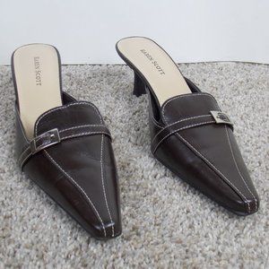 Karen Scott Brown Mule Slides